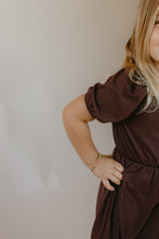 Load image into Gallery viewer, Chocolate Puff Sleeve Jumpsuit